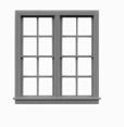 Tichy 8065 HO 180" x 64" 4/4 Double Hung Six Unit Window (Pack of 3)