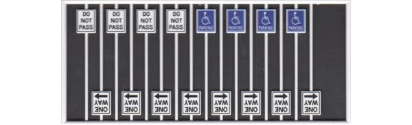 Tichy 8263 HO Miscellaneous Road Signs Keep Left&Keep Right Text&Picture