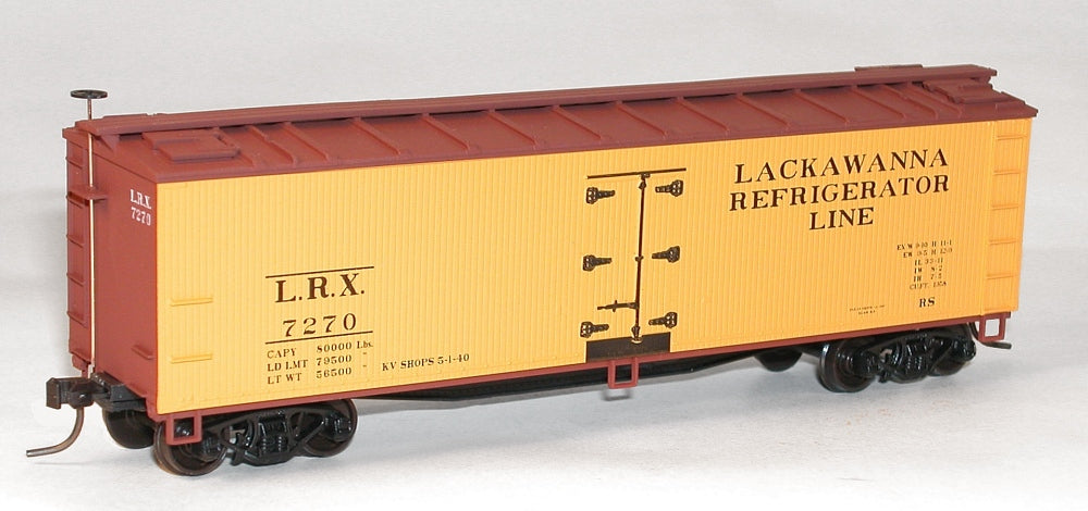 Accurail 4850 HO KIT 40' Wood Reefer,DL&W Rerigerator Line