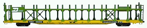 Accurail 9224 HO Burlington Northern 89' Bi-Level Open Auto Rack