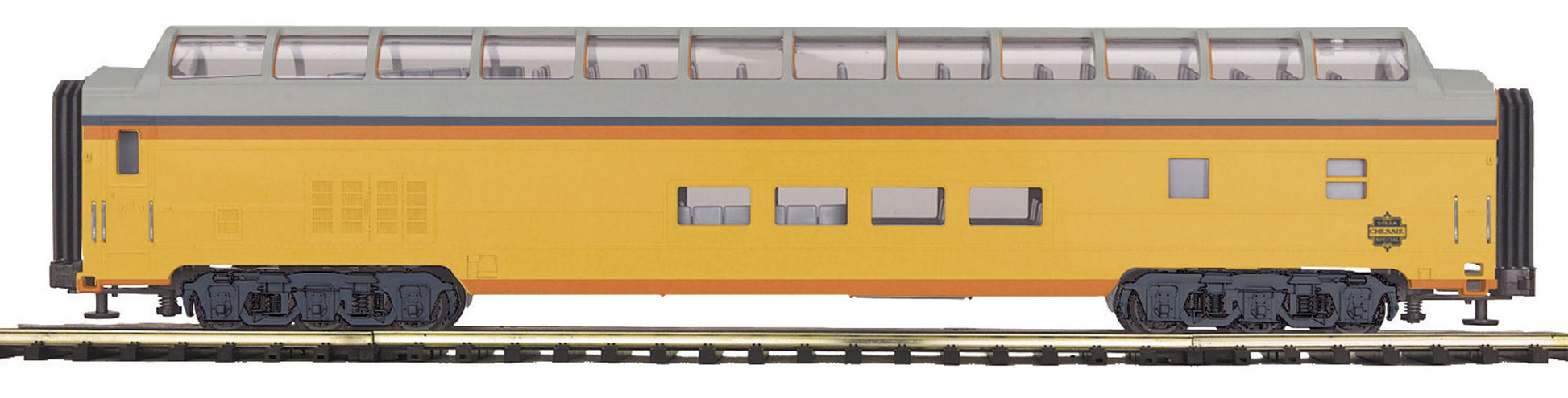 MTH 20-67249 Chessie 70' ABS Full Vista Dome Passenger Car
