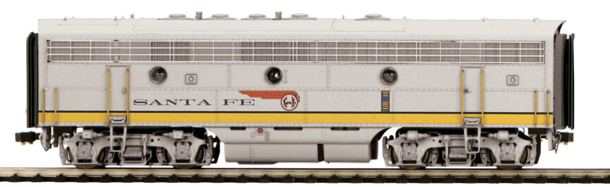 MTH 80-2116-0 HO AT&SF F-7 B Yellow & Silver Diesel Locomotive