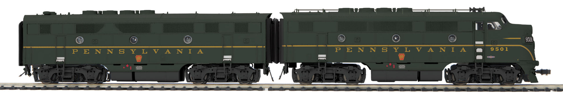 MTH 80-2194-0 HO Pennsylvania F-3 A/B Diesel Locomotive DCC Ready #9501/9501B