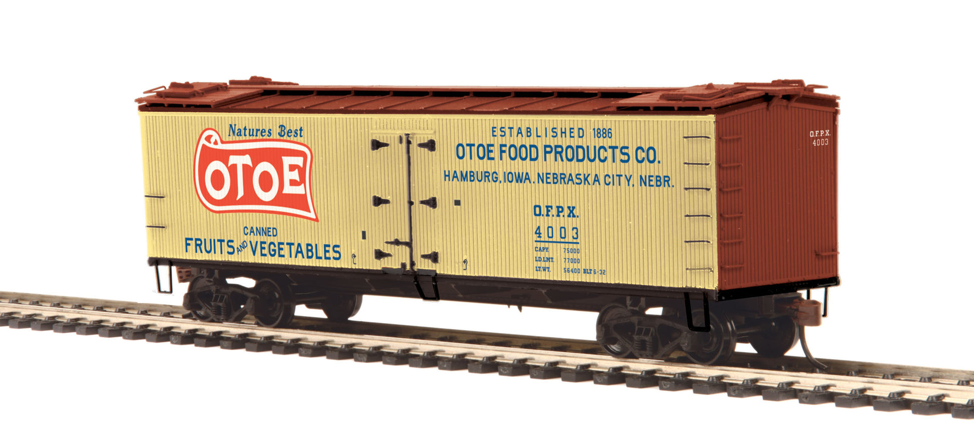 MTH 80-94020 HO OTOE Food Products R40-2 Wood Reefer #4003