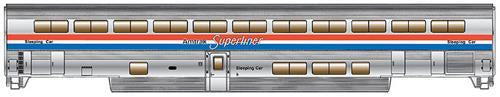 Walthers 11021 HO Amtrak 85' Pullman-Standard Superliner Sleeper Phase III