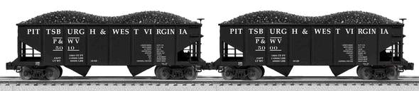 Lionel 6-81824 O P&WV GLa 50t 2-Bay Hopper 2pk