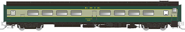 Rapido Trains 503022 N Erie Cafe-Bar-Lounge with Partial Skirting #749