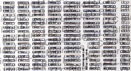 Blair Line 009 N Street Signs (Set of 130)