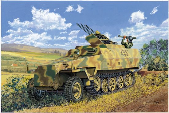 Dragon 6217 1:35 SdKfz 251/21 Ausf D Drilling Halftrack w/MG151 Gun Tank Kit