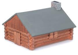 Darice 9179-90 Log Cabin 4" x 6" Premium Wooden Model Kit