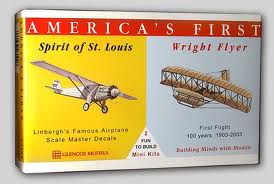 Glencoe 03102 1:100 America's First: Spirit of St. Louis & Wright Brother's Kit