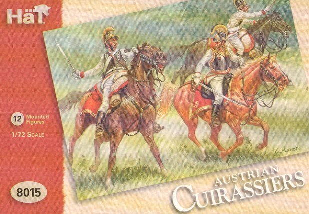 Hat Industries 8015 1:72 Napoleonic Austrian Cuirassiers & Horses (Set of 12)