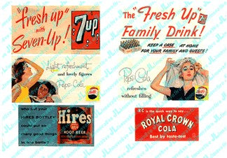 JL Innovative Design 198 HO Vintage Soft Drink Signs 1930-1960 (6)