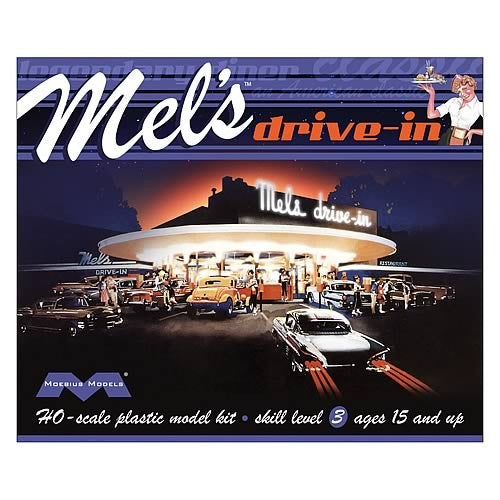 Moebius Models 935 HO Mel's Drive In Plastic Model Kit