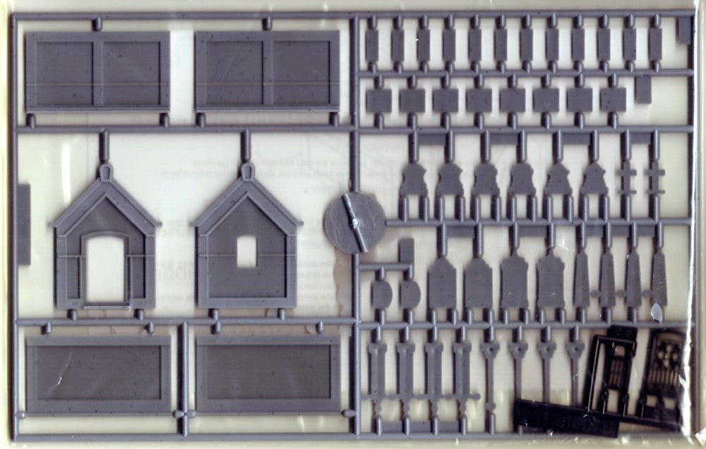 MOUSE MODELS 3 HO Mausoleum Kit w/20 Tombstones