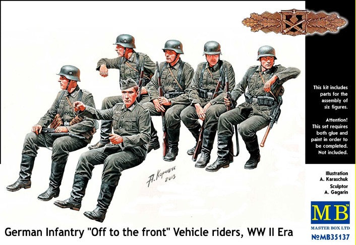 Master Box Models 35137 1:35 G Infantry Off To The Front Vehicle Riders WWII Kit