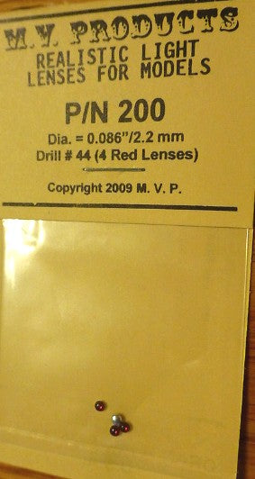 MV Products 200 .086” Red for Athearn EMD GP9 & Atlas EMD GP38/SD24/ SD35