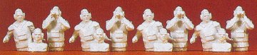 Preiser 16531 HO Unpainted Bundeswehr Crew for LLPz Wiesel Figures (Set of 12)