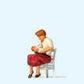 Preiser 28176 HO Scale Nursing Mother Baby Figures with Chair (Set of 2)