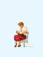 Preiser 28176 HO Scale Nursing Mother Baby Figures with Chair (Set of 2)