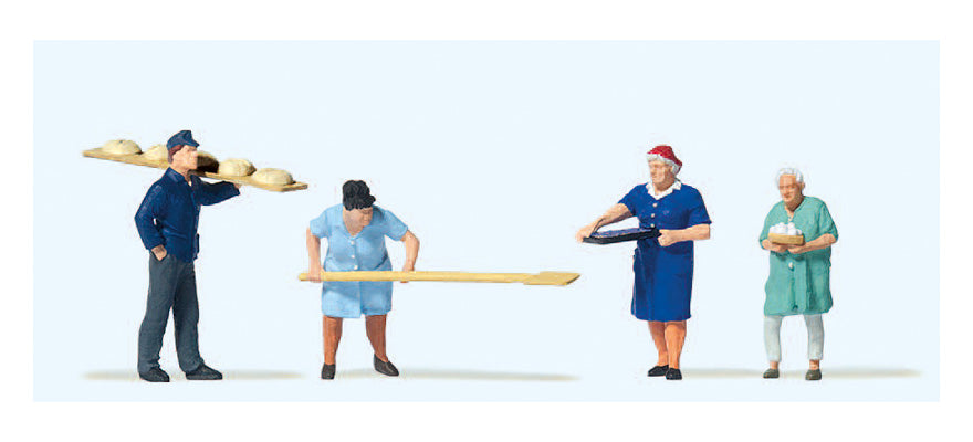 Preiser 10712 HO At The Bakehouse Figures (Set of 4)