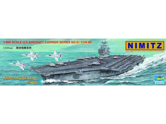 Trumpeter 05201 1:500 USS CVN-68 Aircraft Carrier Plastic Model Kit