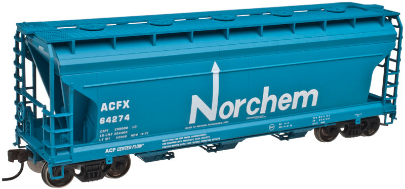 Atlas 20002928 HO Norchem ACF 3560 Center-Flow Covered Hopper #64274
