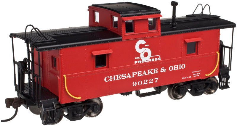 Atlas 20003011 HO Chesapeake & Ohio C&O-Style Steel Center-Cupola Caboose #90227