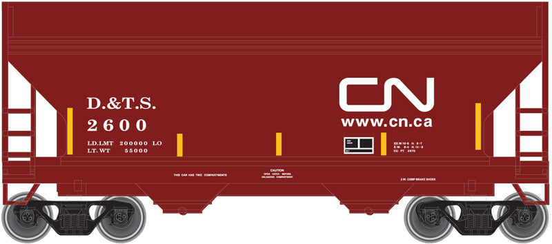 Atlas 50001867 N Canadian National Trainman 2-Bay Centerflow Hopper #2600