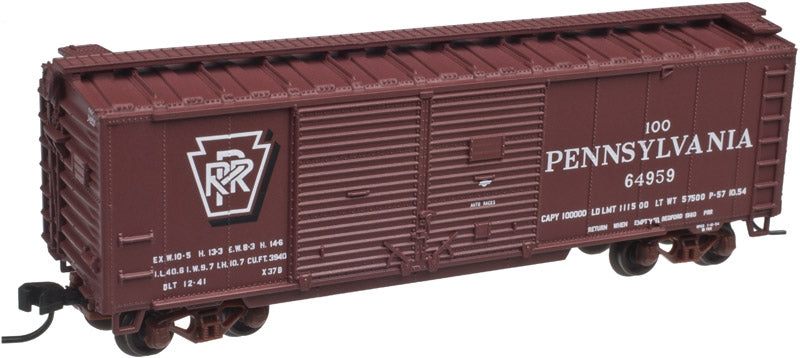 Atlas 50001923 N Pennsylvania Railroad Trainman 40' Double Door Box #64959