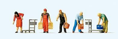 Preiser 10656 HO At the Drinks Cash-and-Carry Figures (Set of 5)