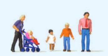 Preiser 10721 HO Family Outing Figures (Set of 5)