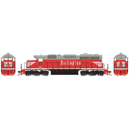 Athearn 98705 HO Scale CB&Q/C&S Powered SD-40 Diesel Locomotive #881