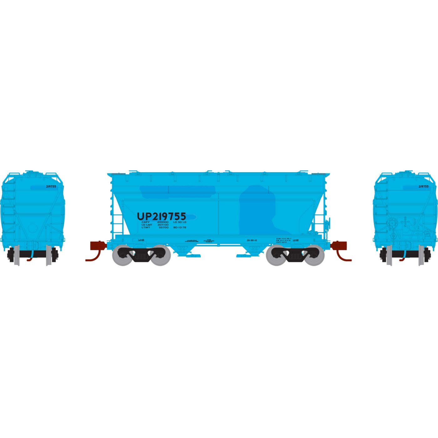 Athearn 23438 N Union Pacific ACF 2970 Covered Hopper #219755