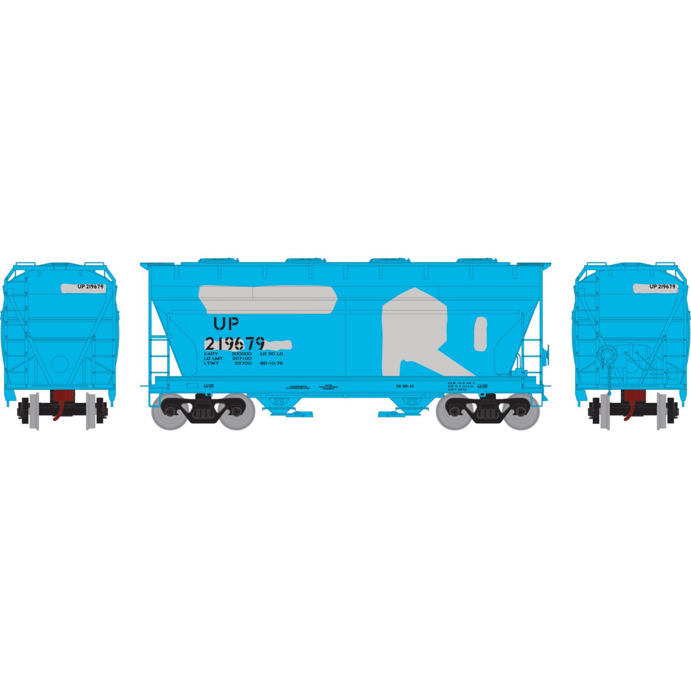 Athearn 98183 HO Union Pacific RTR ACF 2970 Covered Hopper #219679