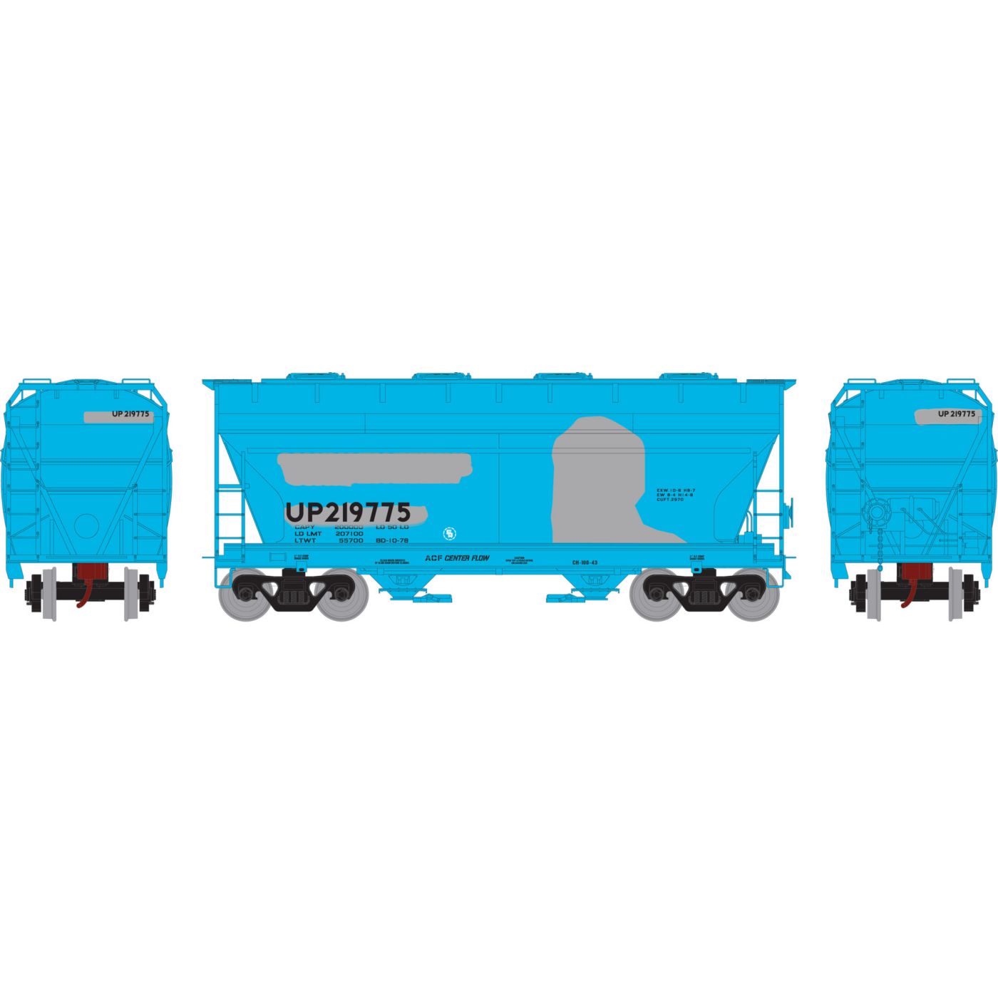 Athearn 98185 HO Union Pacific RTR ACF 2970 Covered Hopper #219775