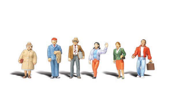 Woodland Scenics A2042 1:4 Standing People Figures (Set of 6)