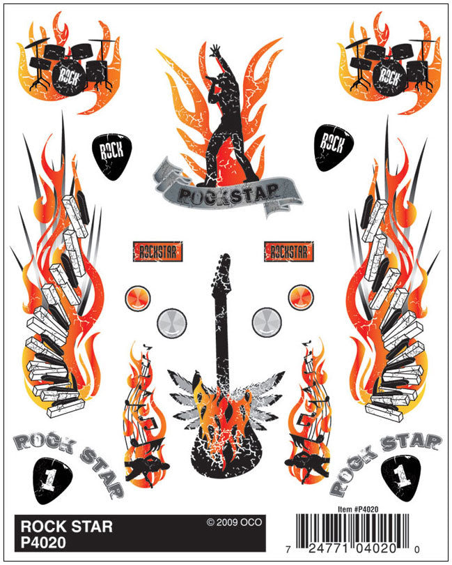 PineCar P4020 Rock Star Dry Transfer Decals