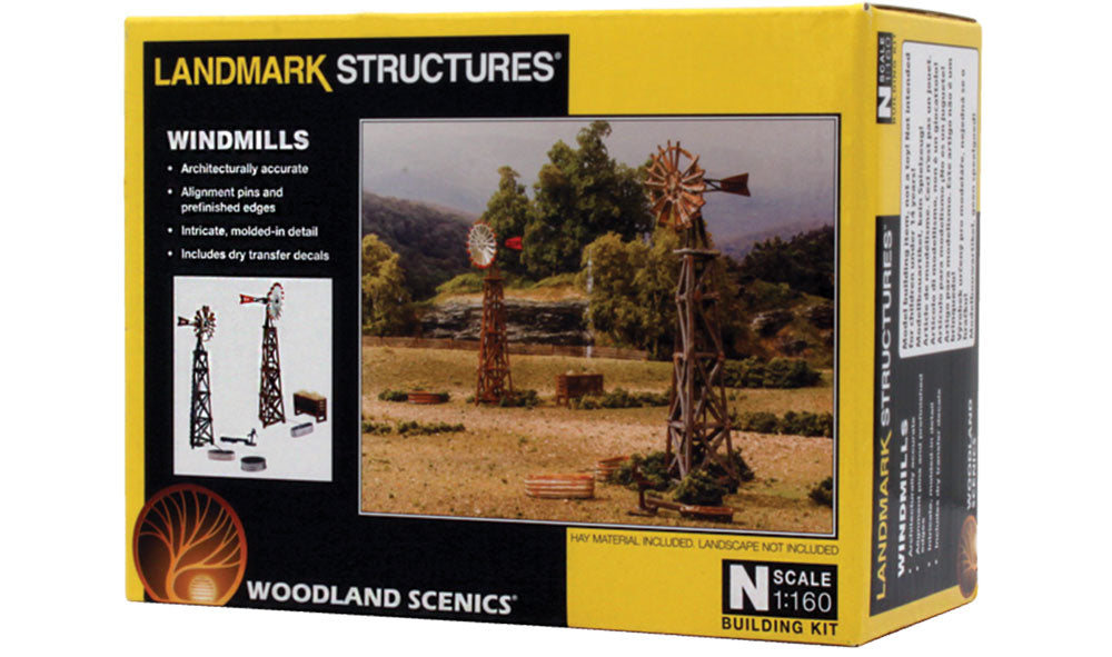 Woodland Scenics PF5213 N Windmills Kit (Pack of 2)