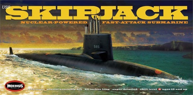 Moebius Models 1400 1:72 USS Skipjack Nuclear-Powered Fast-Attack Submarine
