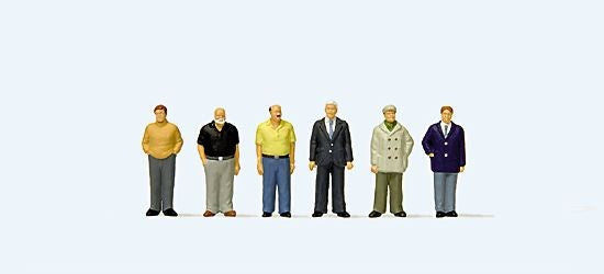 Preiser 10634 HO Standing Men Figures (Set of 6)