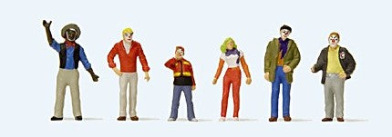 Preiser 24642 HO People at a Carnival Parade #1 Figures (Set of 6)