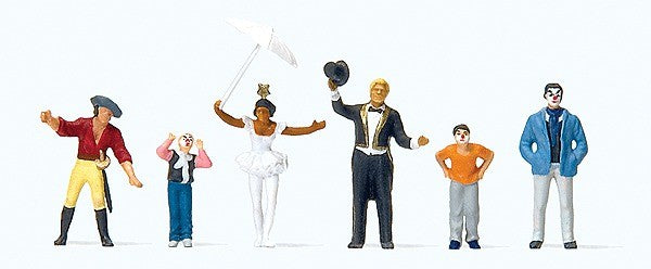 Preiser 24645 HO People at a Carnival Parade #4 Figures (Set of 6)