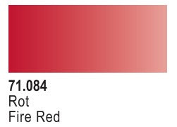 Vallejo Paint 71084 Fire Red Model Air Matte Acrylic Paint - 17 ml. Bottle