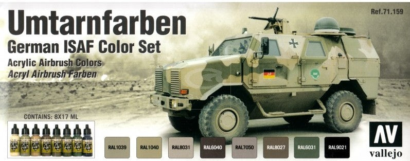 Vallejo Paint 71159 German Camouflage ISAF Model Air Acrylic Paints (Set of 8)