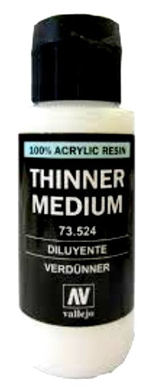 Vallejo Paint 73524 Thinner Medium - 60ml Bottle