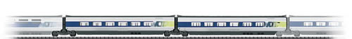 Trix 23438 HO TGV Intermediate Car Add-On Set #1 pkg(2) (Limited Edition)