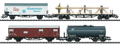 Trix 24022 HO German Federal Railroad DB & VTG 3-Car Freight Set