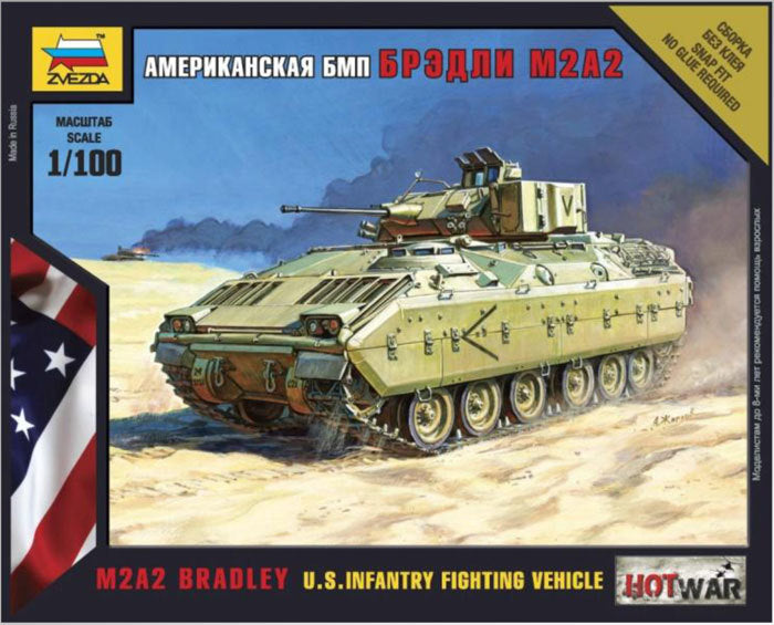 ZVEZDA 7406 M2A2 Bradley U.S. Infantry Fighting Military Vehicle Model Kit
