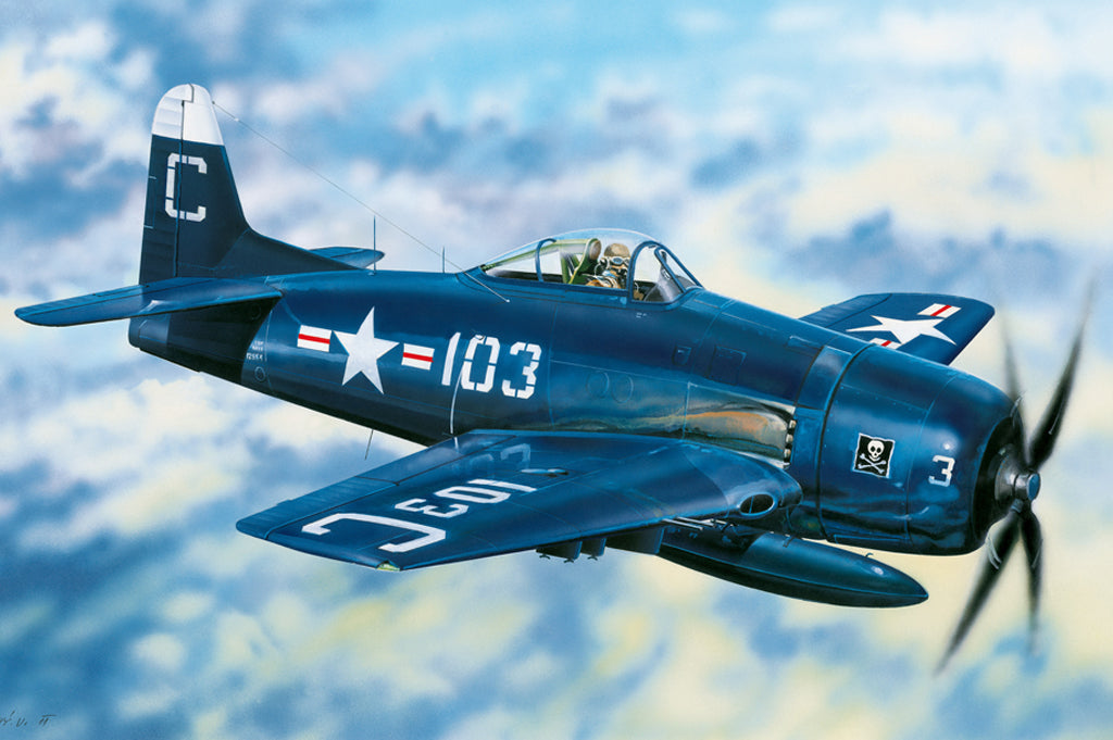Hobby Boss Models 80358 1:48 Grumman F8F-2 Bearcat Military Aircraft Plane Kit